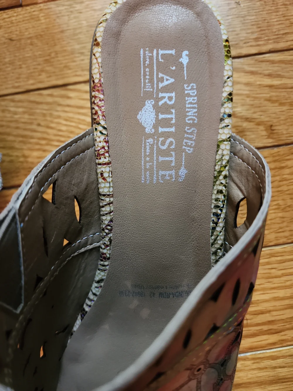 NWOT!La Artiste By Spring Step Rosalinda Women's Multicolor Floral Slip-On Mules - Picture 3 of 9